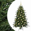 vidaXL Kunstkuusk koos j&otilde;ulukuuliga 150 cm 150 LED-i Soe valge