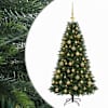 vidaXL Tehisj&otilde;ulukuusk koos kaunistustega 120 cm 150 LED-i Soe valge