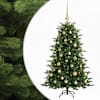 vidaXL Kunstkuusk koos j&otilde;ulukuuliga 120 cm 150 LED-i Soe valge