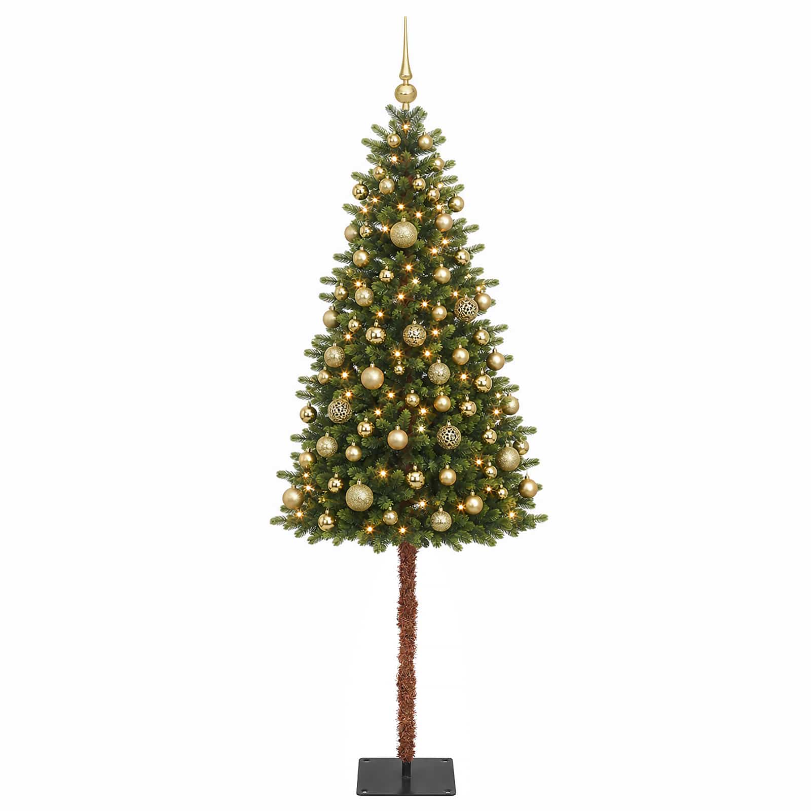 Umjetno božično drevo z okrasnimi kroglami 150 cm 150 LED