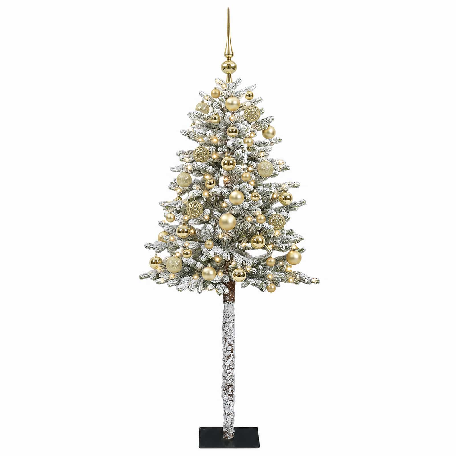 Umjetno božično drevo z okrasnimi kroglami 150 cm 150 LED