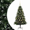 vidaXL Tehisj&otilde;ulukuusk koos kaunistustega 120 cm 150 LED-i Soe valge