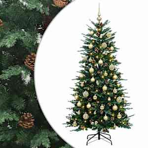 vidaXL Kunstlik kokkupandav j&otilde;ulupuu 150 cm 150 LED-i Soe valge