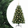 vidaXL Kunstkuusk, keskroheline, j&otilde;ulukuulidega 150 cm 150 LED-i