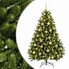 vidaXL Heleroheline kunstj&otilde;ulupuu ehetega 120 cm 150 LED-i Soe valge