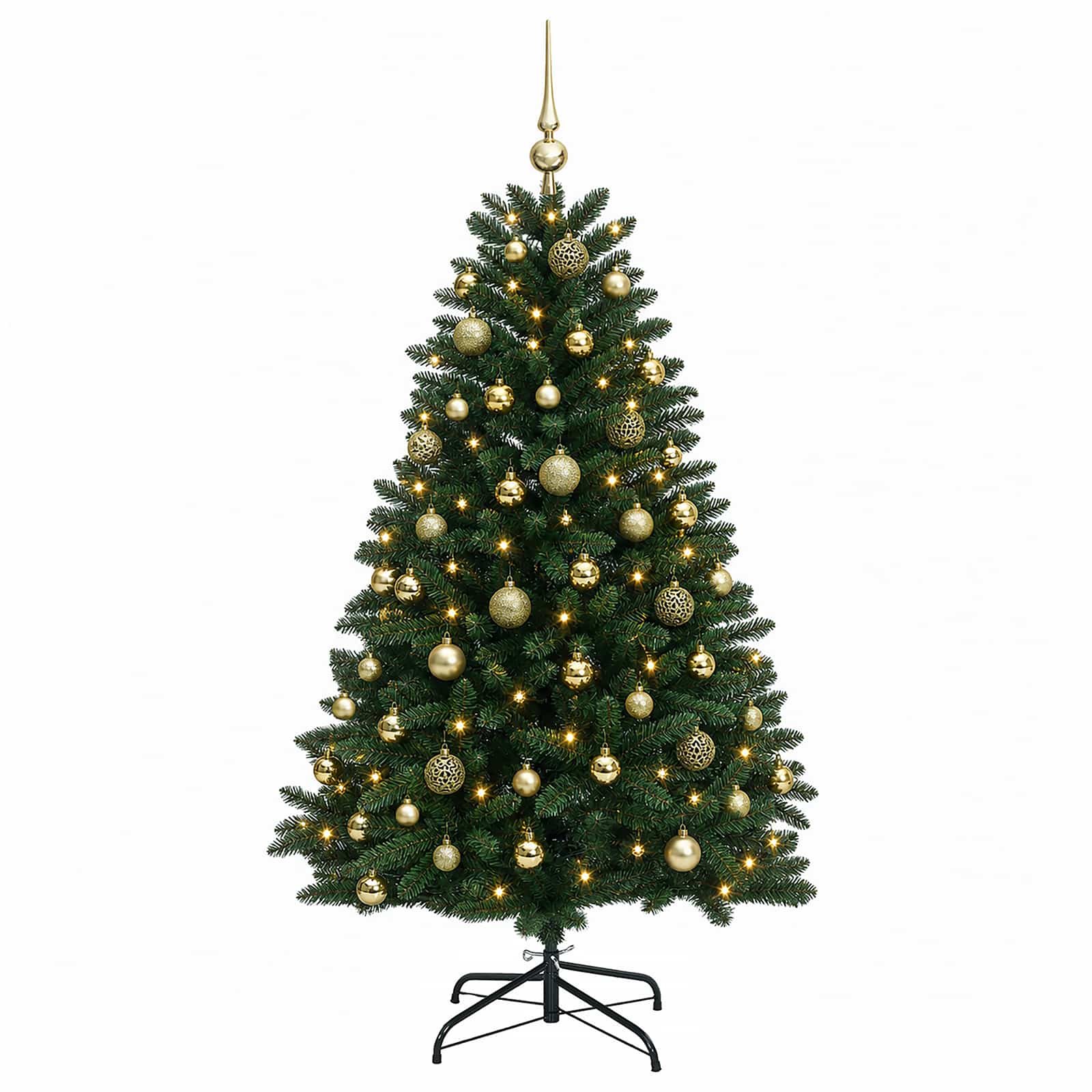 Umetno božično drevesce, srednje zeleno, z bunkicami 120 cm