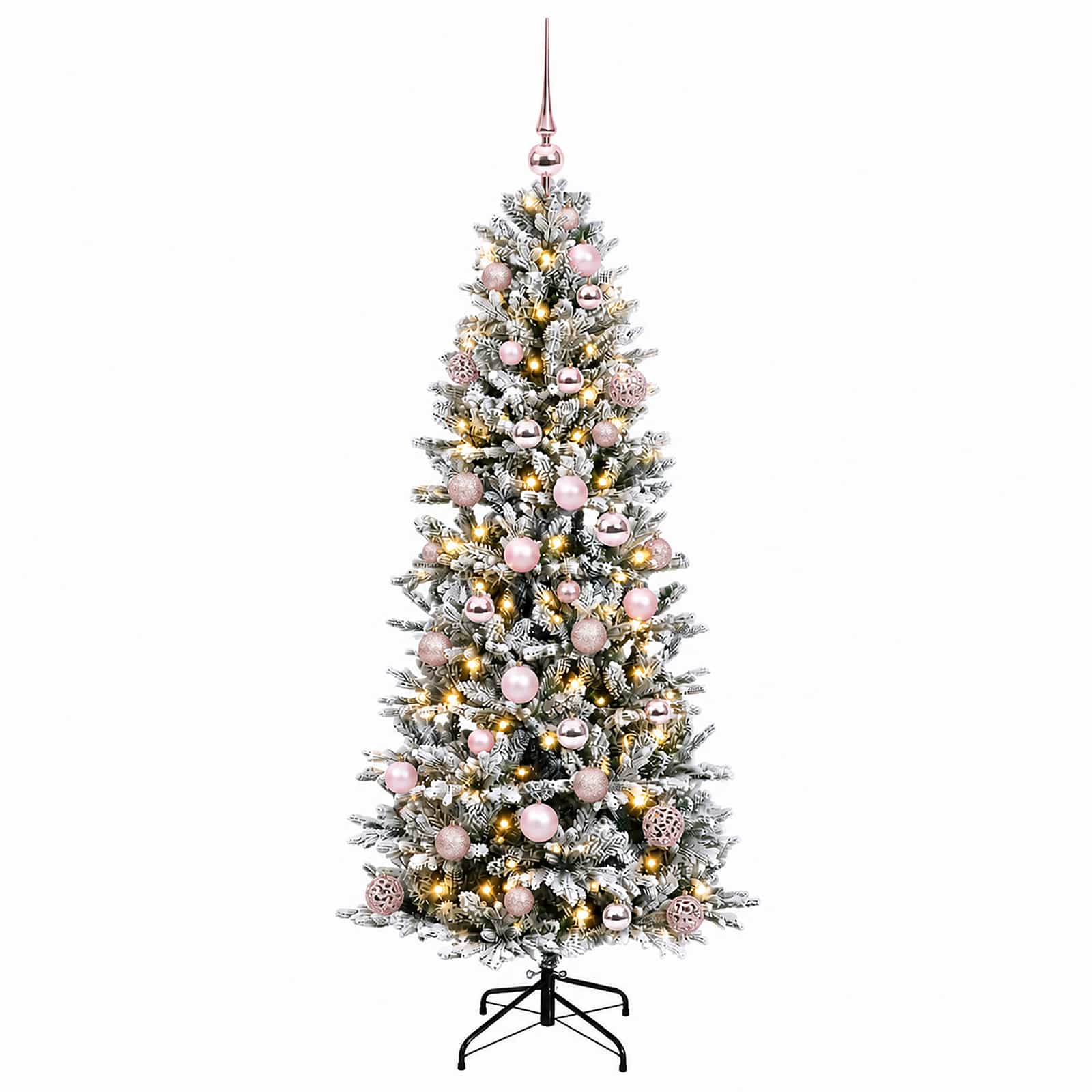 Umetna božična jelka z bučko 150 cm 150 LED Toplo bela