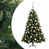 vidaXL Kunstkuusk koos j&otilde;ulukuuliga 120 cm 150 LED-i Soe valge