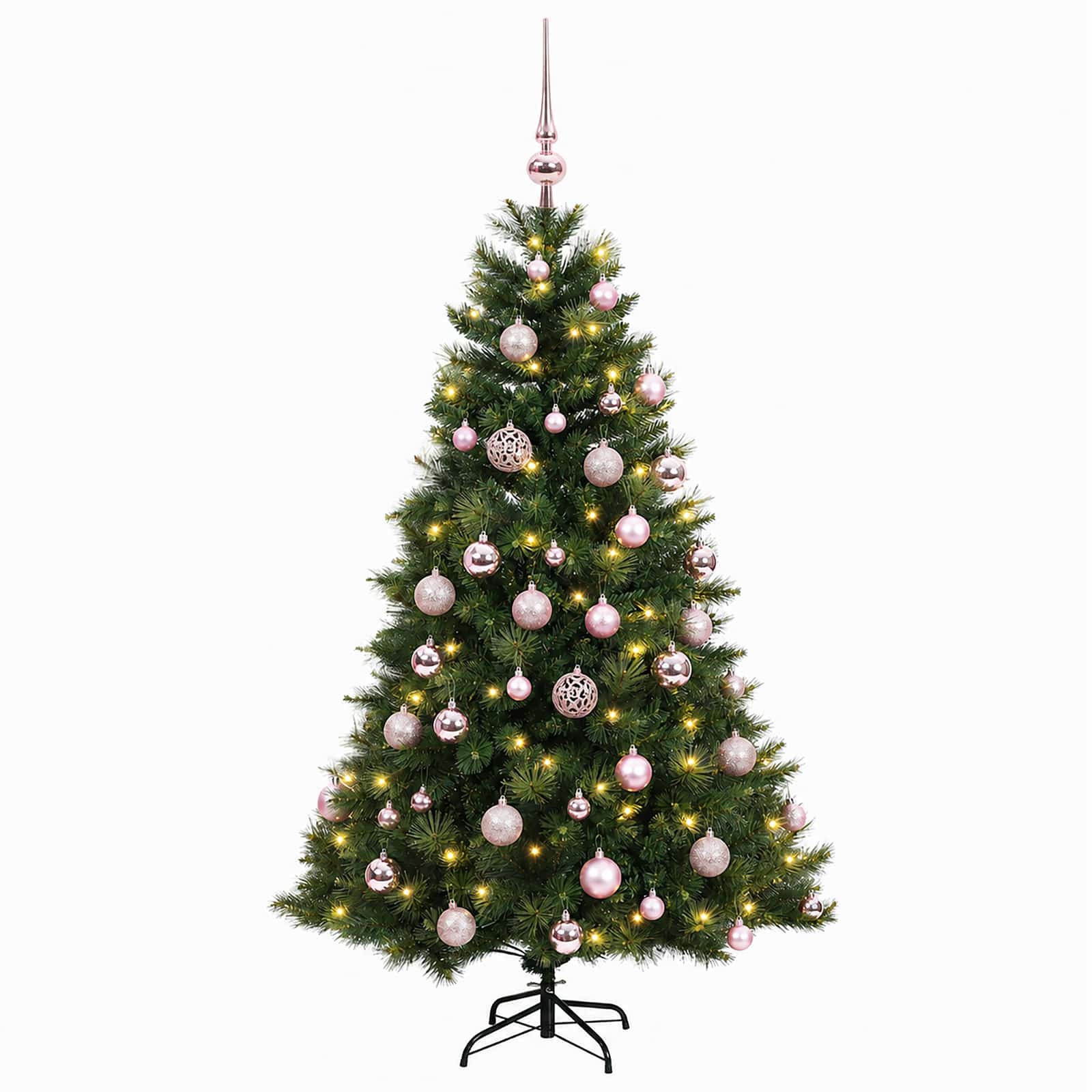 Umetna božična jelka z bučko 120 cm 150 LED Toplo bela