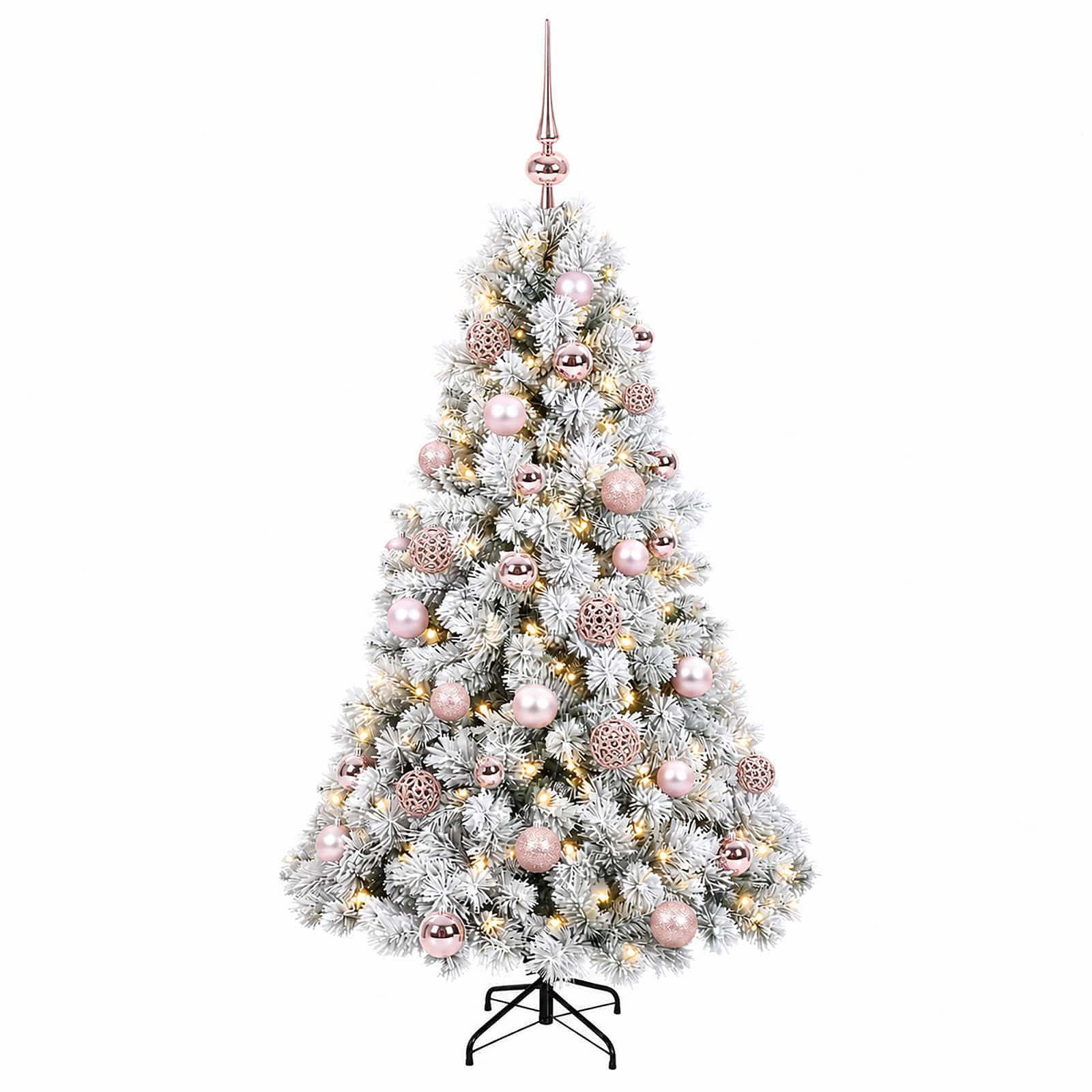 Umetna božična jelka z bučko 150 cm 150 LED Toplo bela