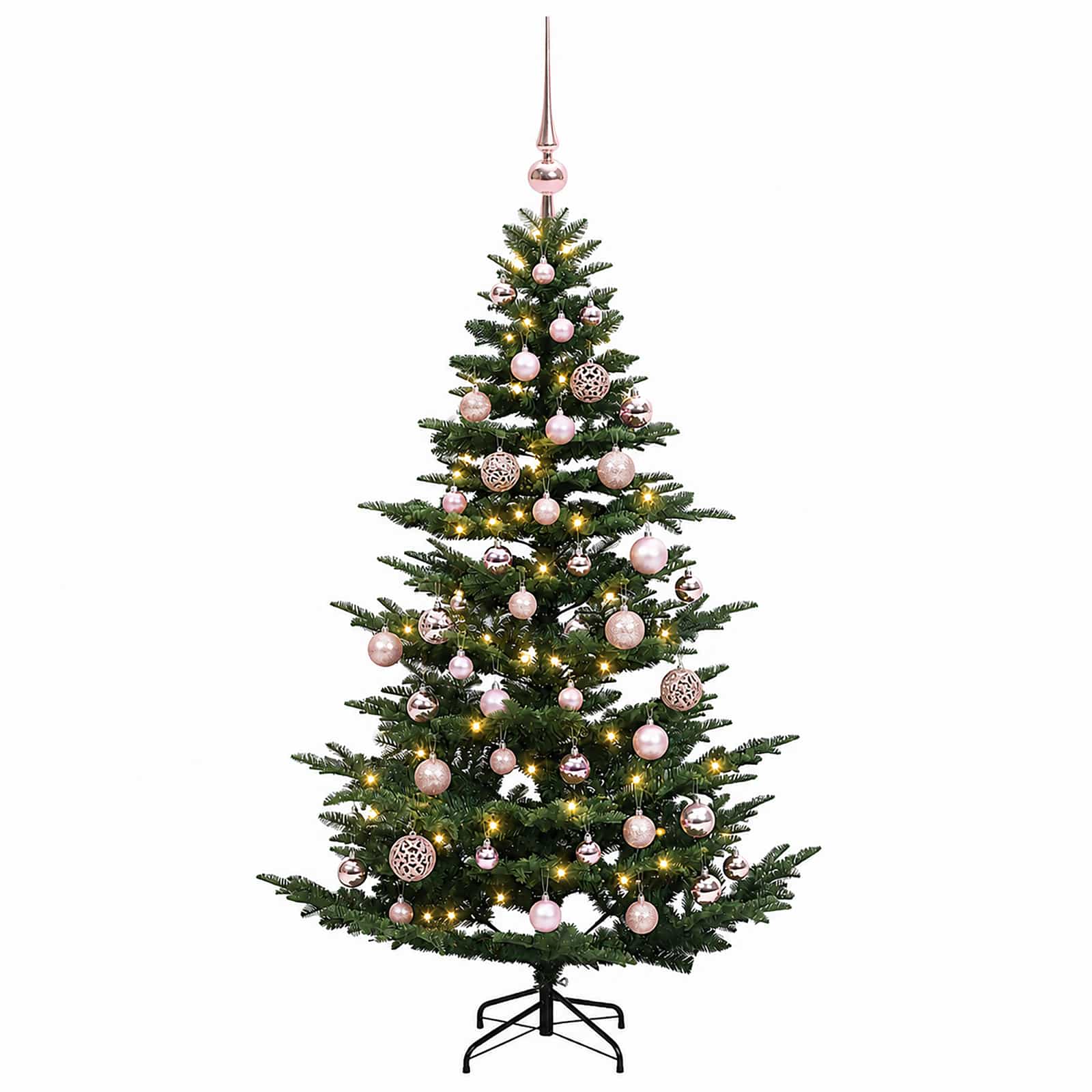 Umetna božična jelka z bučko 120 cm 150 LED Toplo bela