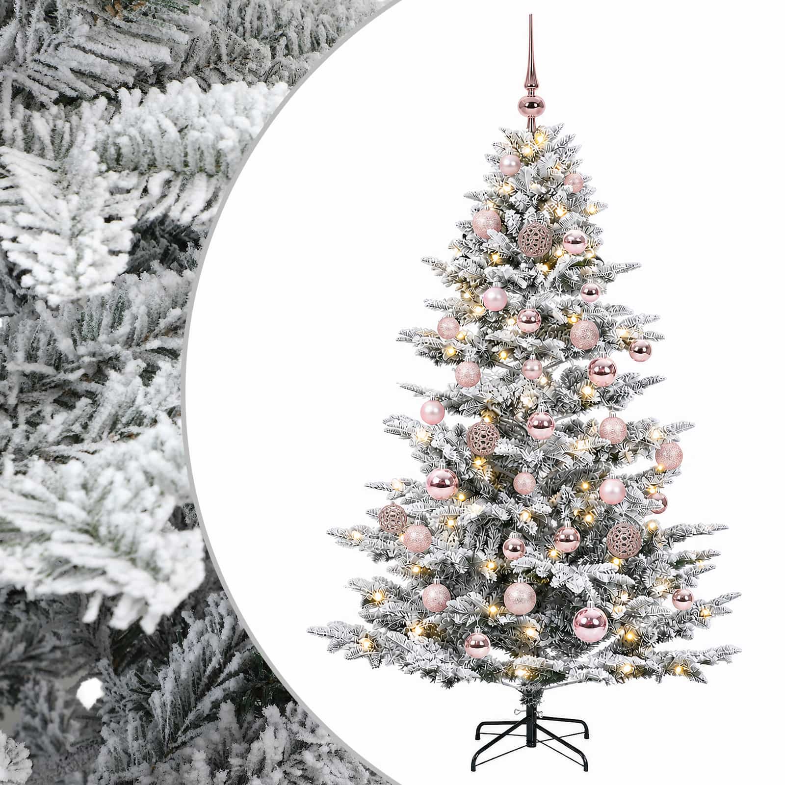 Umetna božična jelka z bučko 120 cm 150 LED Toplo bela