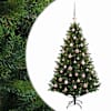 vidaXL Kunstkuusk koos j&otilde;ulukuuliga 120 cm 150 LED-i Soe valge