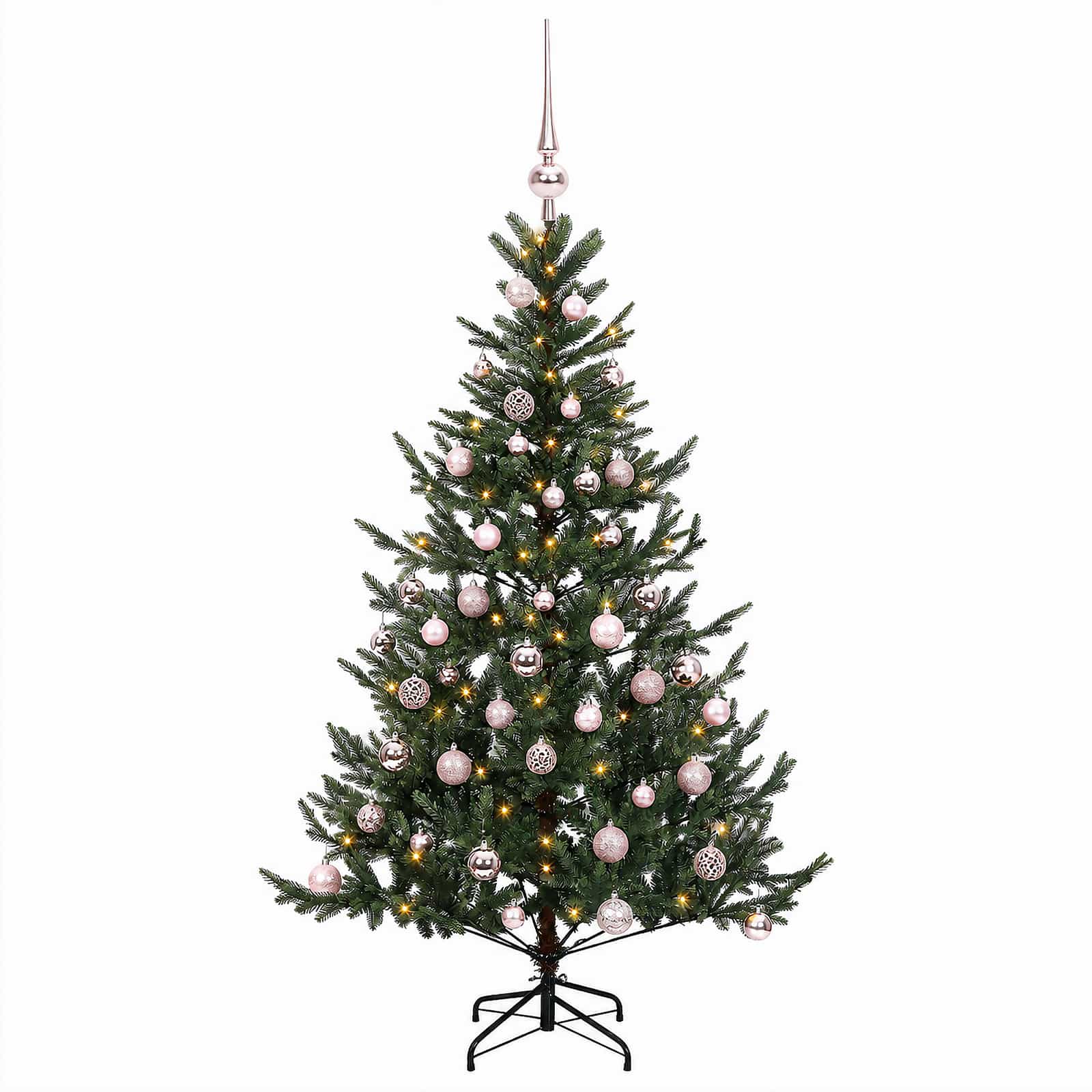 Umetna božična jelka z bučko 120 cm 150 LED Toplo bela