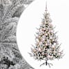 vidaXL Kunstkuusk koos j&otilde;ulukuuliga 120 cm 150 LED-i Soe valge