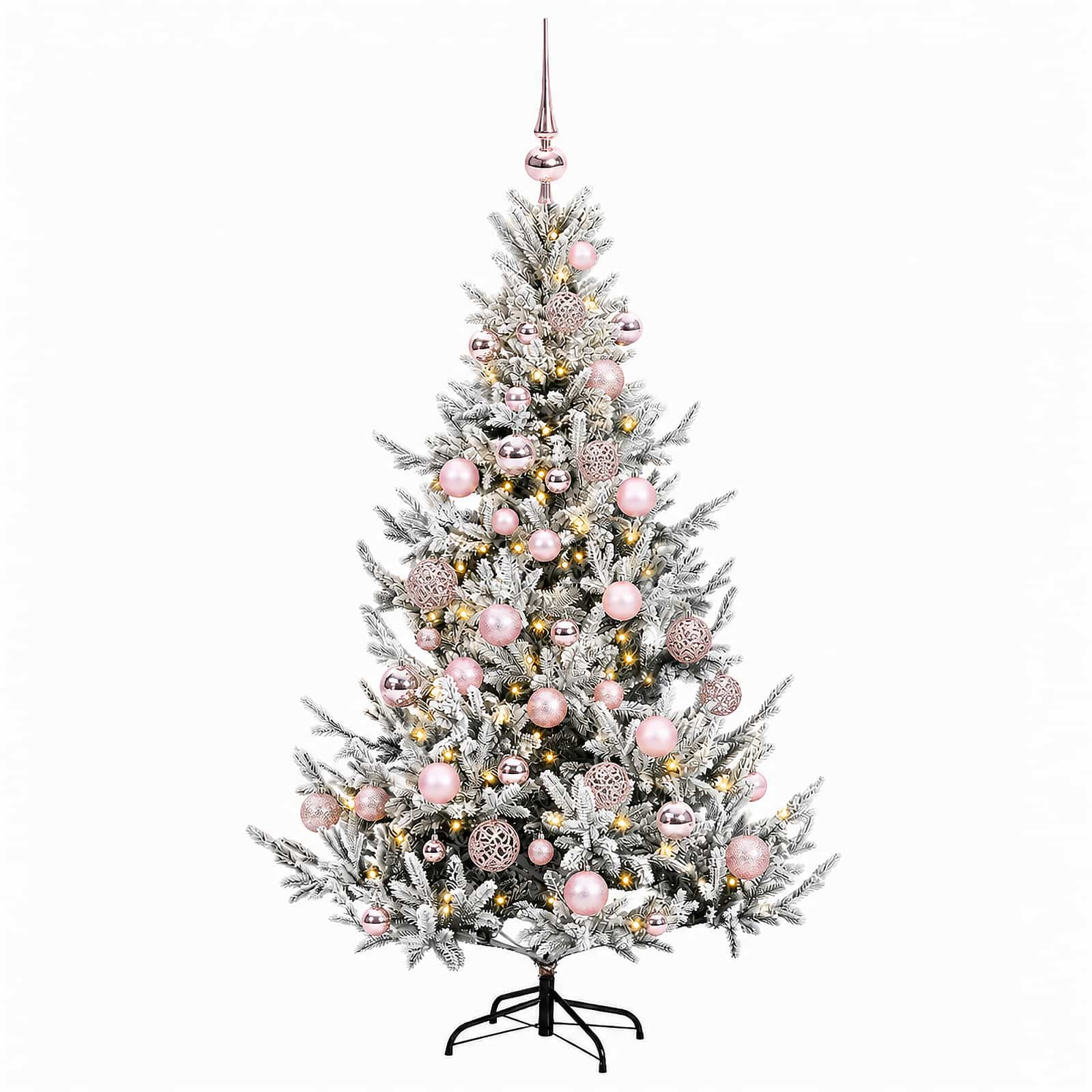 Umetna božična jelka z bučko 120 cm 150 LED Toplo bela