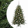 vidaXL Kunstkuusk koos j&otilde;ulukuuliga 120 cm 150 LED-i Soe valge