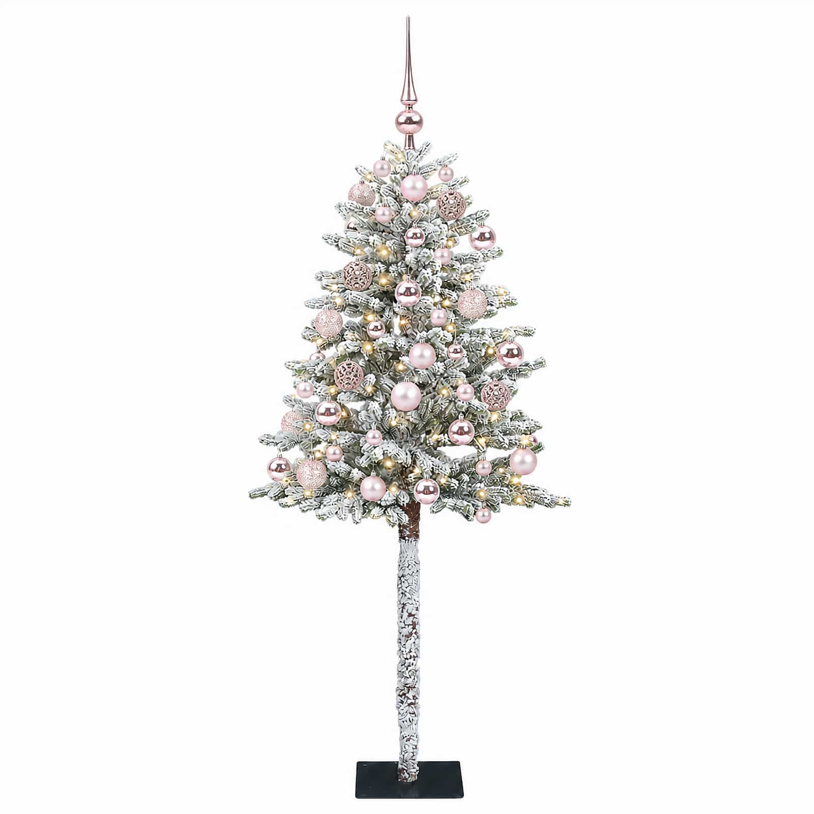 Umjetno božično drevo z okrasnimi kroglami 120 cm 150 LED