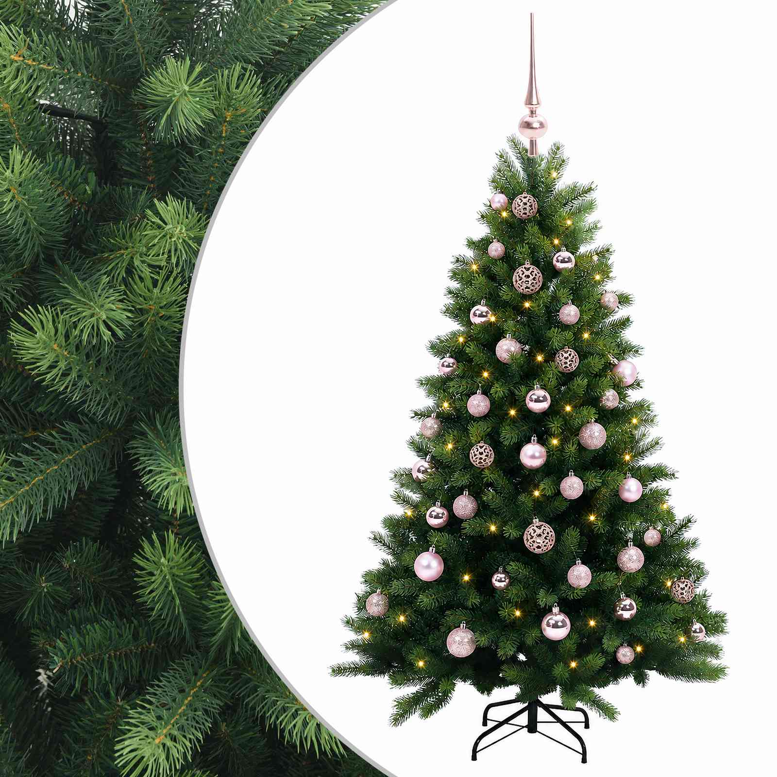 vidaXL Künstlicher Weihnachtsbaum mit Kugel 150 cm 150 LEDs – Bild 2