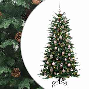 vidaXL Kunstlik kokkupandav j&otilde;ulupuu 150 cm 150 LED-i Soe valge