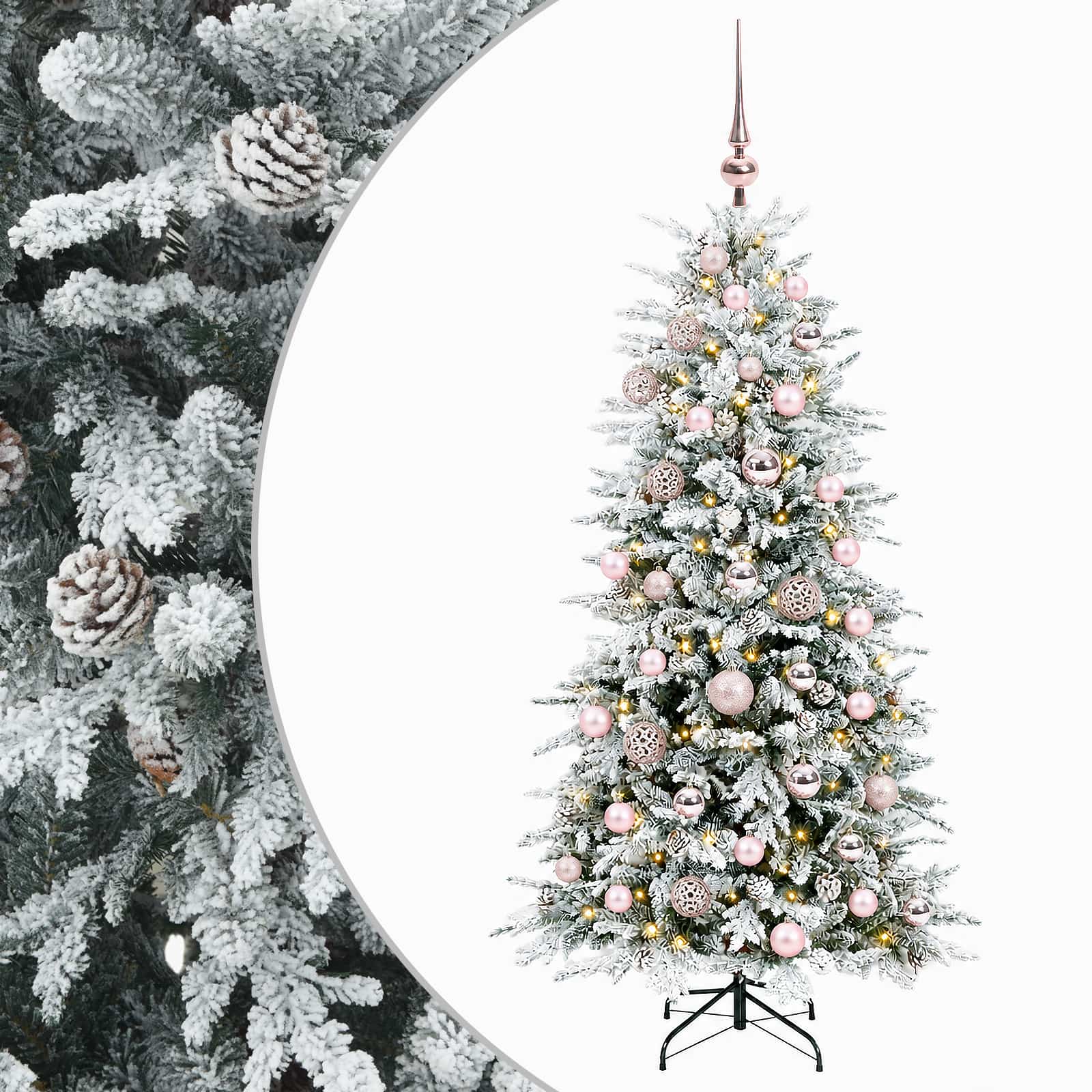 vidaXL Umelý Sklápací Vianočný Stromček 120 cm 150 LED Teplá biela