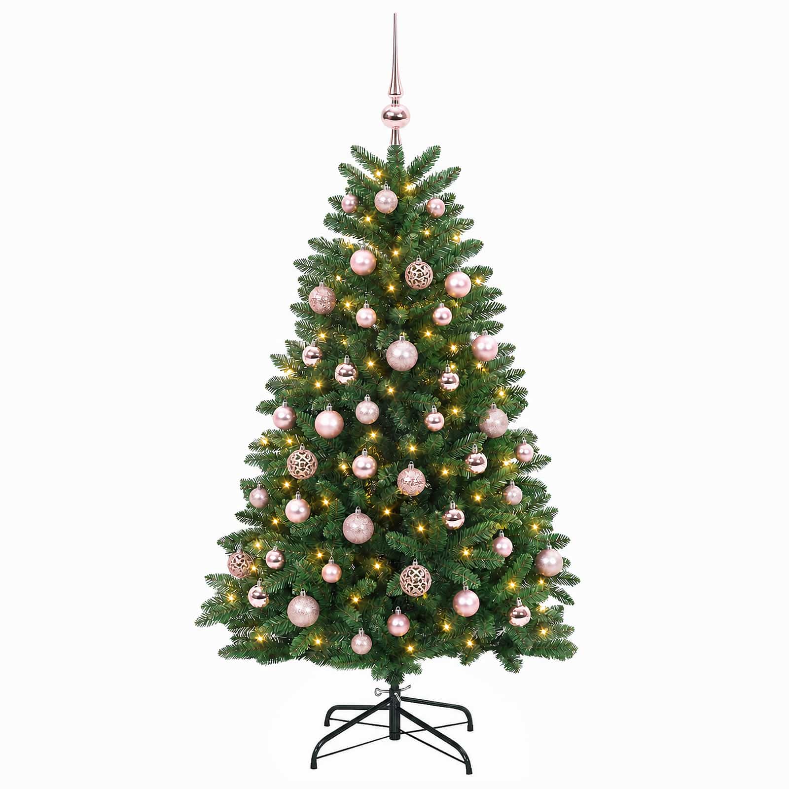 Umetno božično drevesce, srednje zeleno, z bunkicami 120 cm