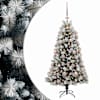 vidaXL Kunstlik hingedega j&otilde;ulupuu koos kuulidega 120 cm 150 LED-i