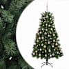 vidaXL Kunstlik hingedega j&otilde;ulupuu koos kuulidega 150 cm 150 LED-i
