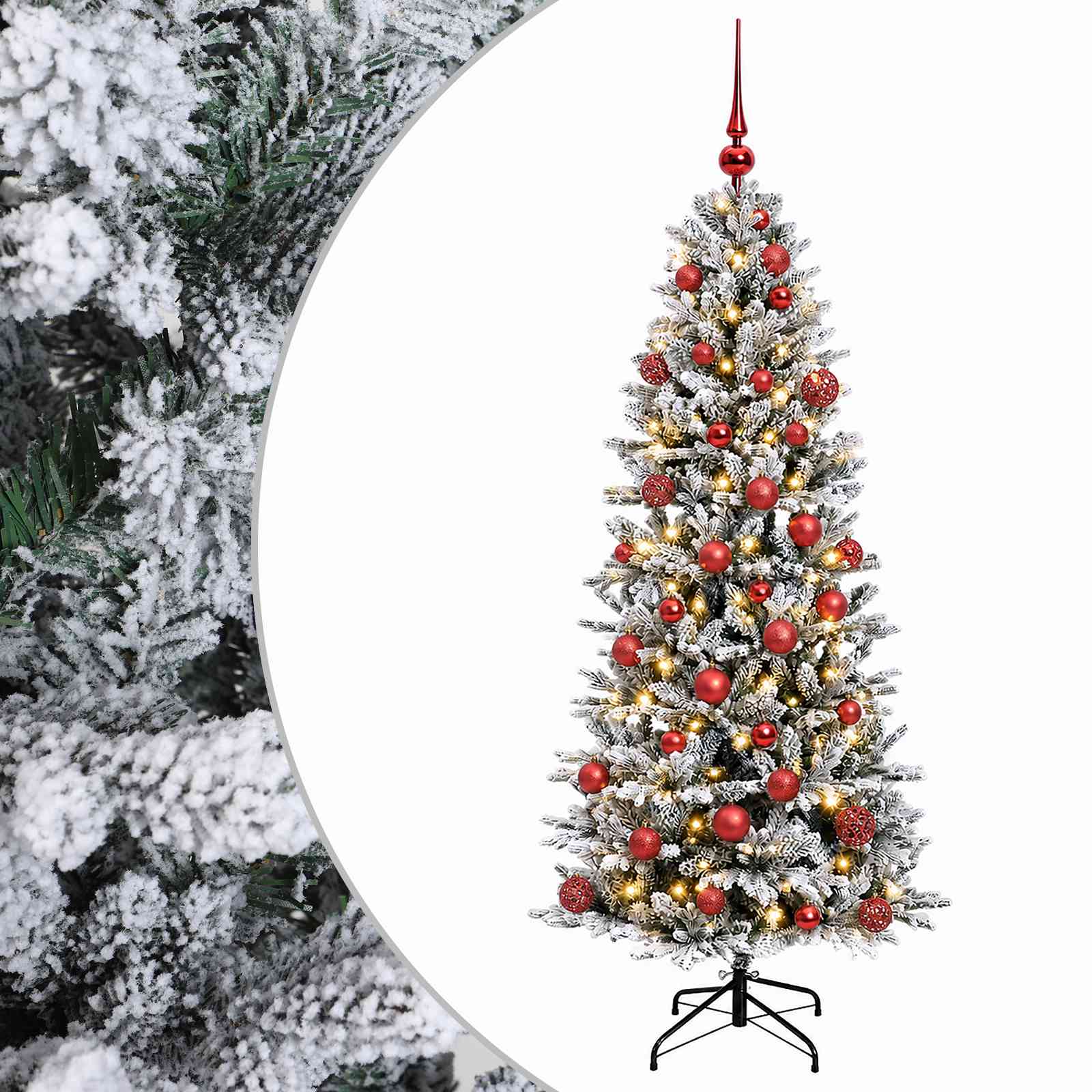 Umetna božična jelka z bučko 120 cm 150 LED Toplo bela