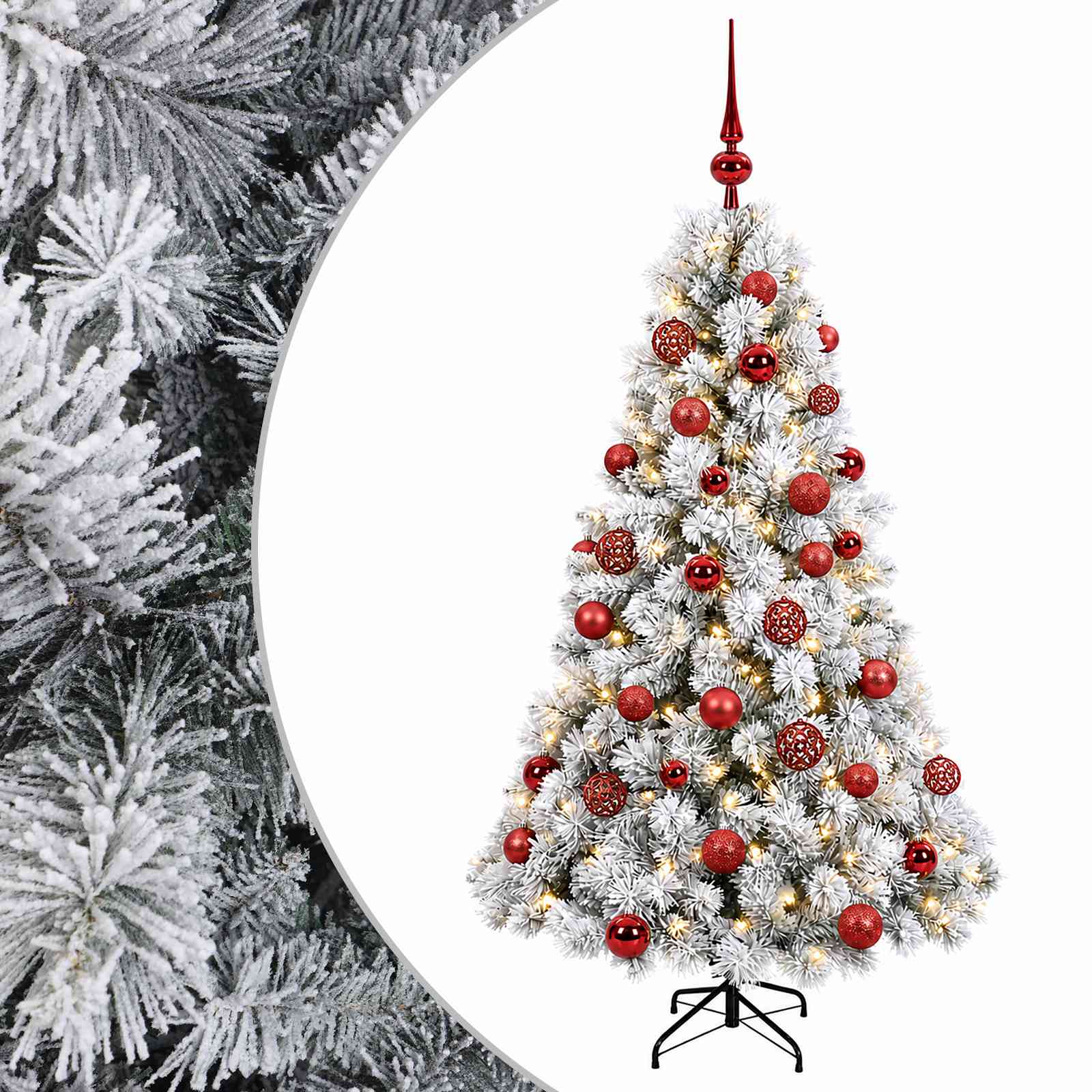 Umetna božična jelka z bučko 150 cm 150 LED Toplo bela
