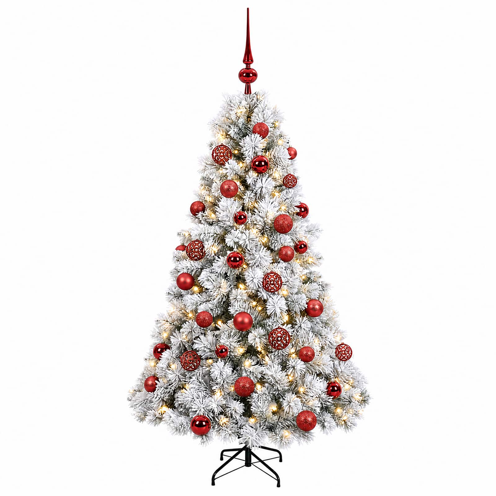Umetna božična jelka z bučko 150 cm 150 LED Toplo bela