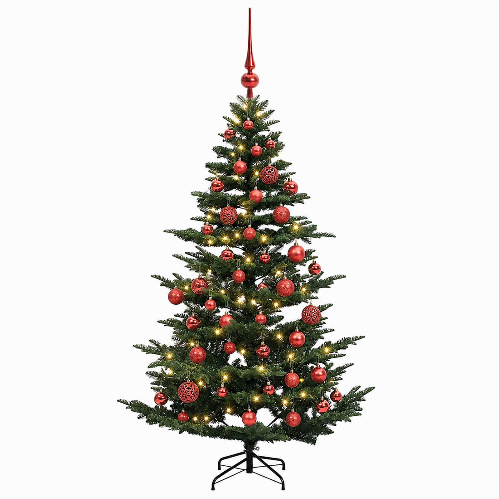 Umetna božična jelka z bučko 120 cm 150 LED Toplo bela