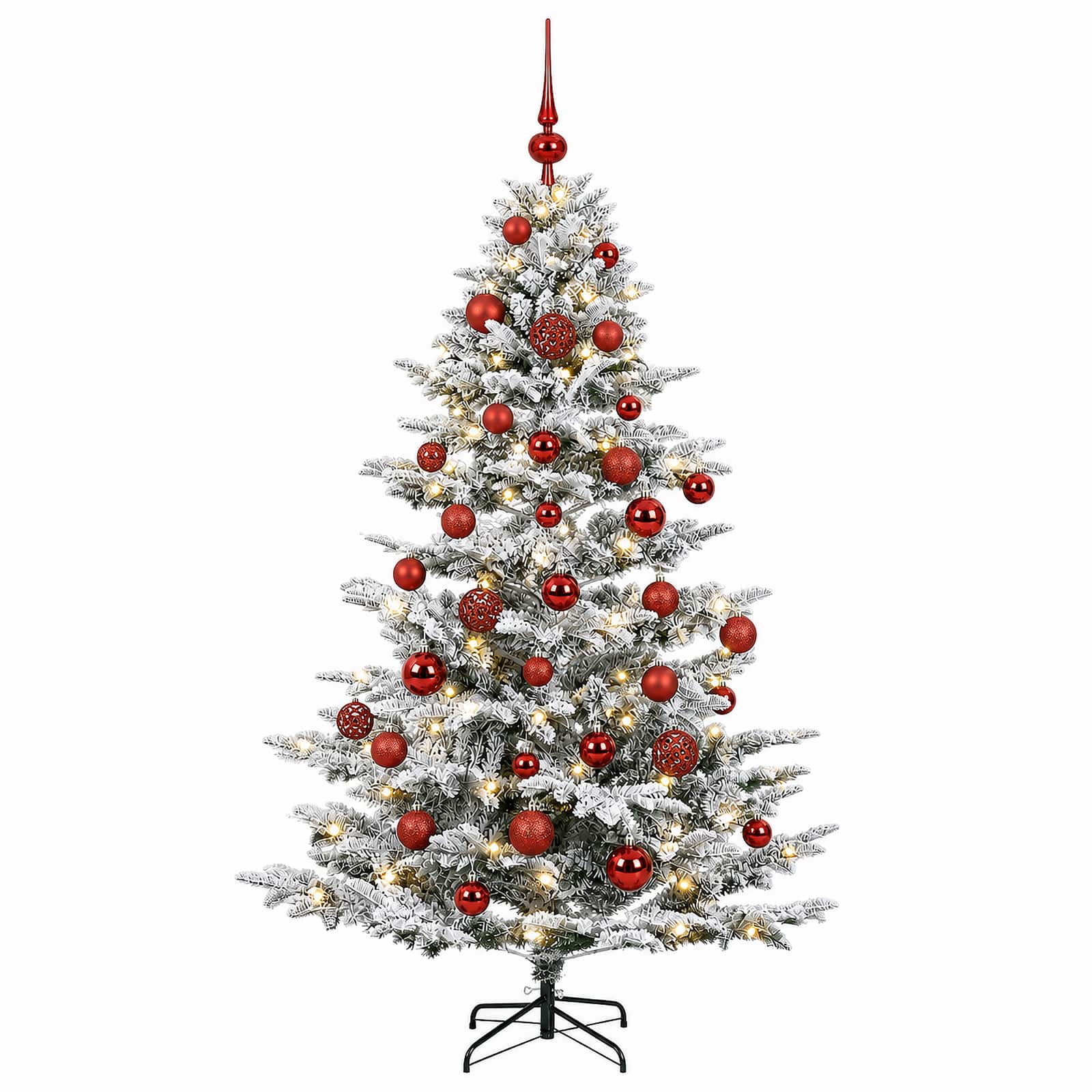 Umetna božična jelka z bučko 120 cm 150 LED Toplo bela