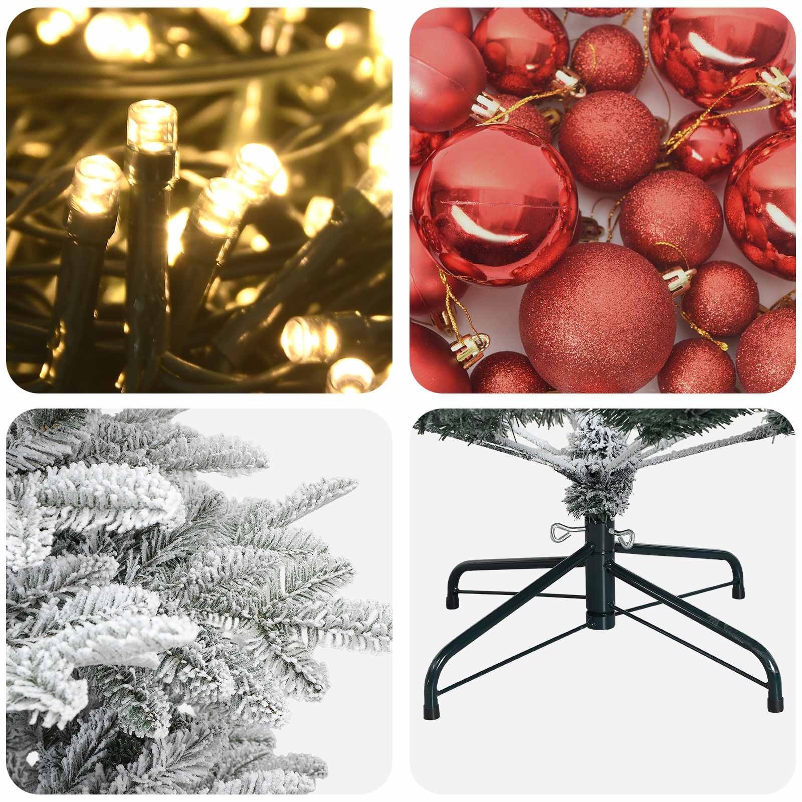 Umetna božična jelka z bučko 150 cm 150 LED Toplo bela