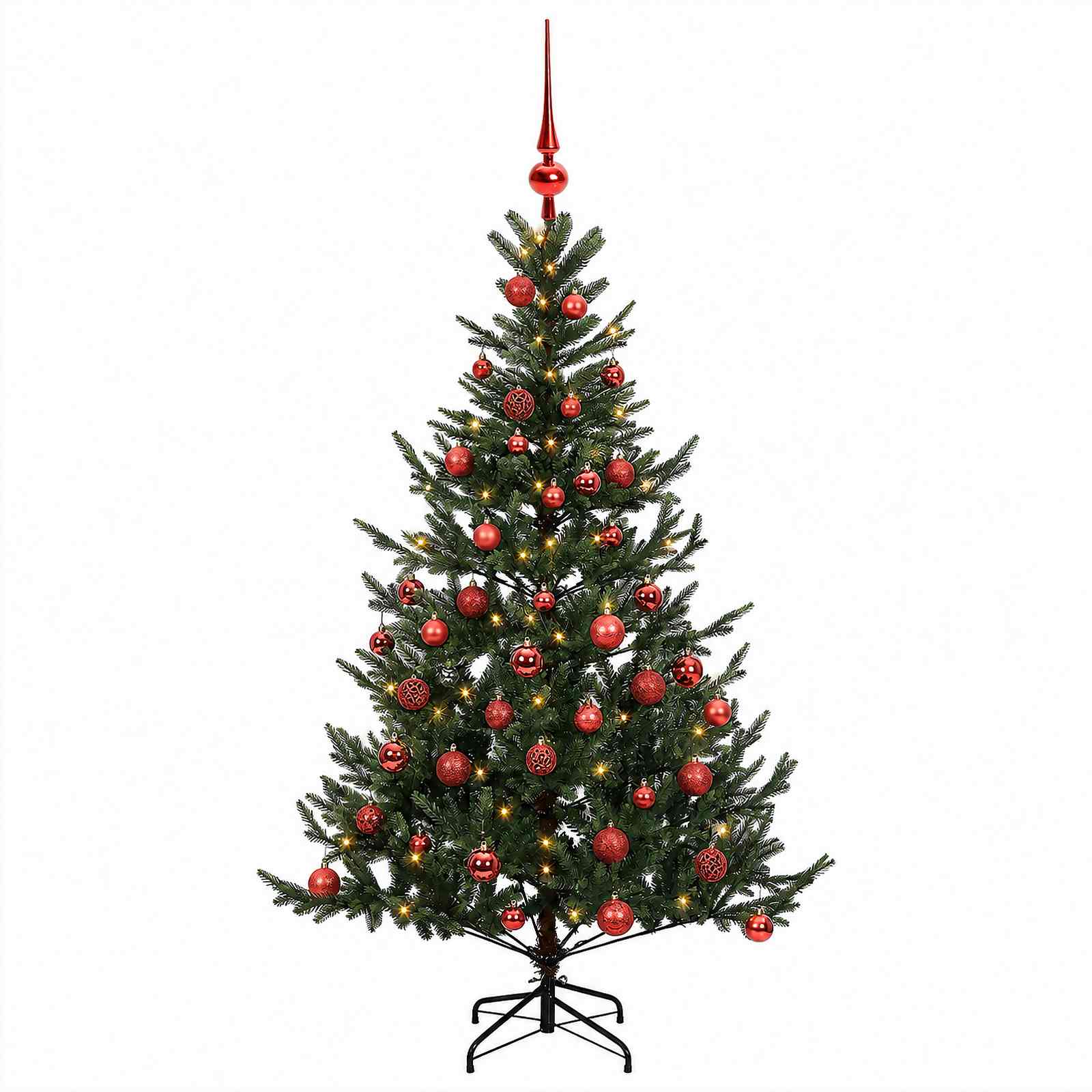Umetna božična jelka z bučko 120 cm 150 LED Toplo bela