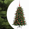 vidaXL Kunstkuusk koos j&otilde;ulukuuliga 120 cm 150 LED-i Soe valge