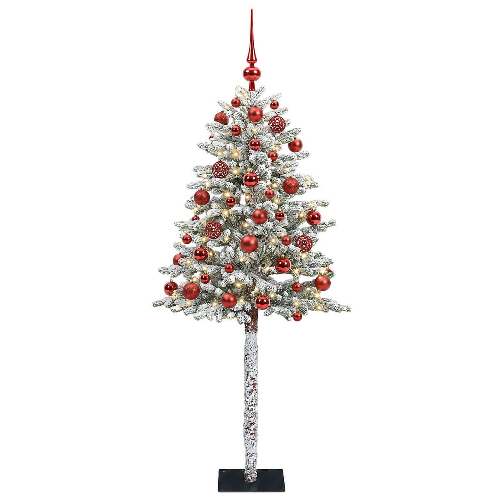 Umjetno božično drevo z okrasnimi kroglami 120 cm 150 LED