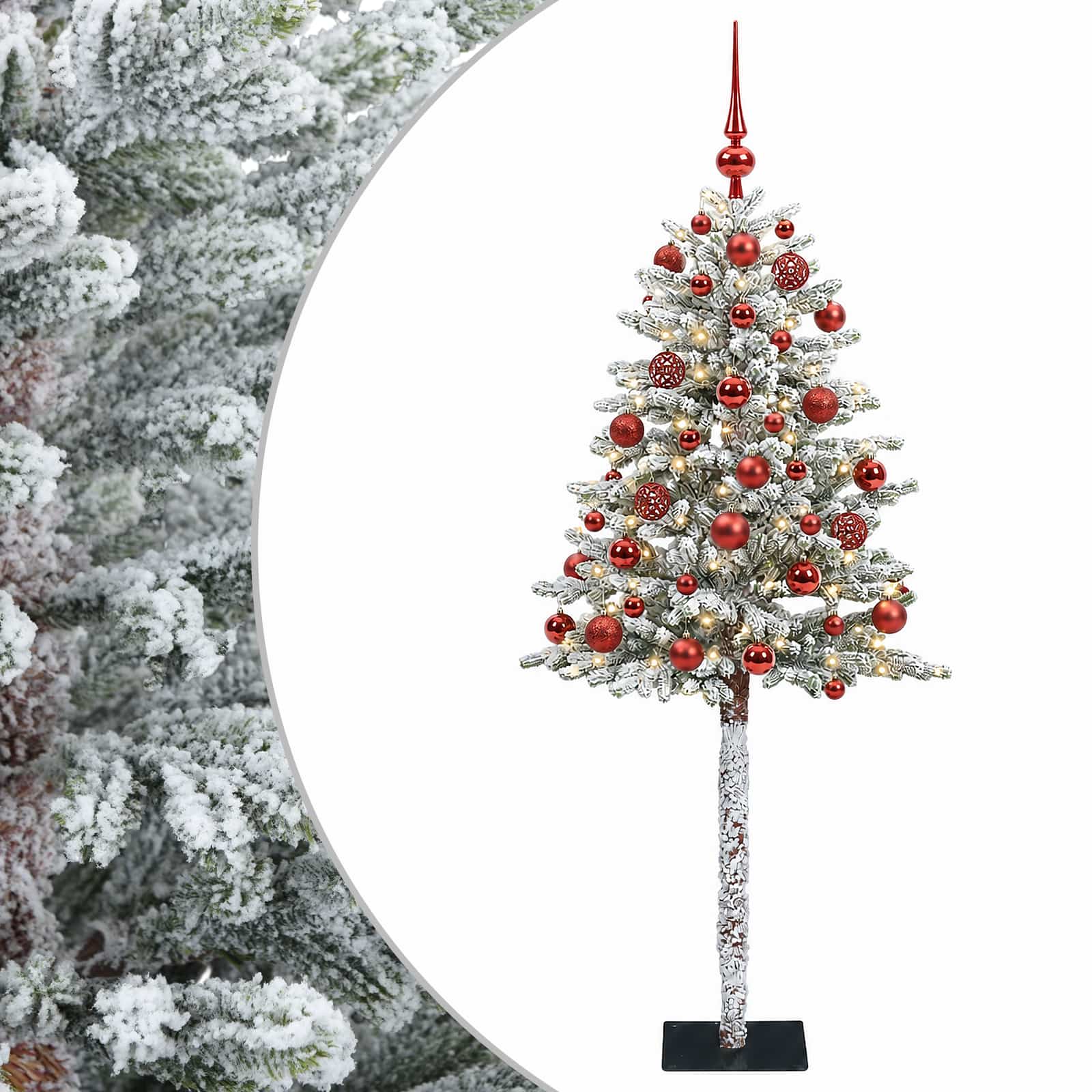 Umjetno božično drevo z okrasnimi kroglami 150 cm 150 LED