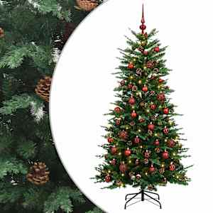 vidaXL Kunstlik kokkupandav j&otilde;ulupuu 150 cm 150 LED-i Soe valge