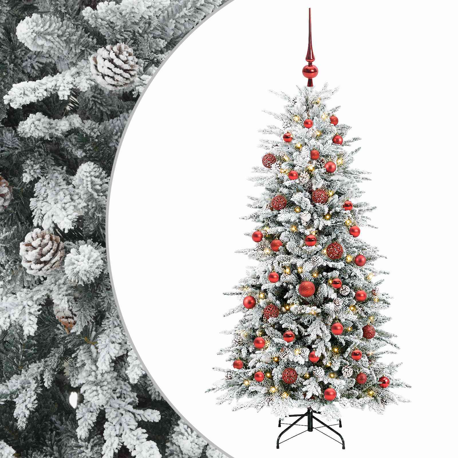 vidaXL Umelý Sklápací Vianočný Stromček 120 cm 150 LED Teplá biela