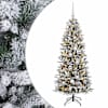 vidaXL Kunstkuusk koos j&otilde;ulukuuliga 150 cm 150 LED-i Soe valge
