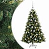 vidaXL Kunstkuusk koos j&otilde;ulukuuliga 120 cm 150 LED-i Soe valge
