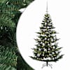 vidaXL Kunstkuusk koos j&otilde;ulukuuliga 120 cm 150 LED-i Soe valge