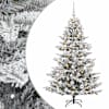 vidaXL Kunstkuusk koos j&otilde;ulukuuliga 150 cm 150 LED-i Soe valge