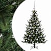 vidaXL Kunstkuusk koos j&otilde;ulukuuliga 120 cm 150 LED-i Soe valge