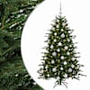 vidaXL Kunstkuusk koos j&otilde;ulukuuliga 120 cm 150 LED-i Soe valge