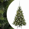 vidaXL Kunstkuusk koos j&otilde;ulukuuliga 120 cm 150 LED-i Soe valge