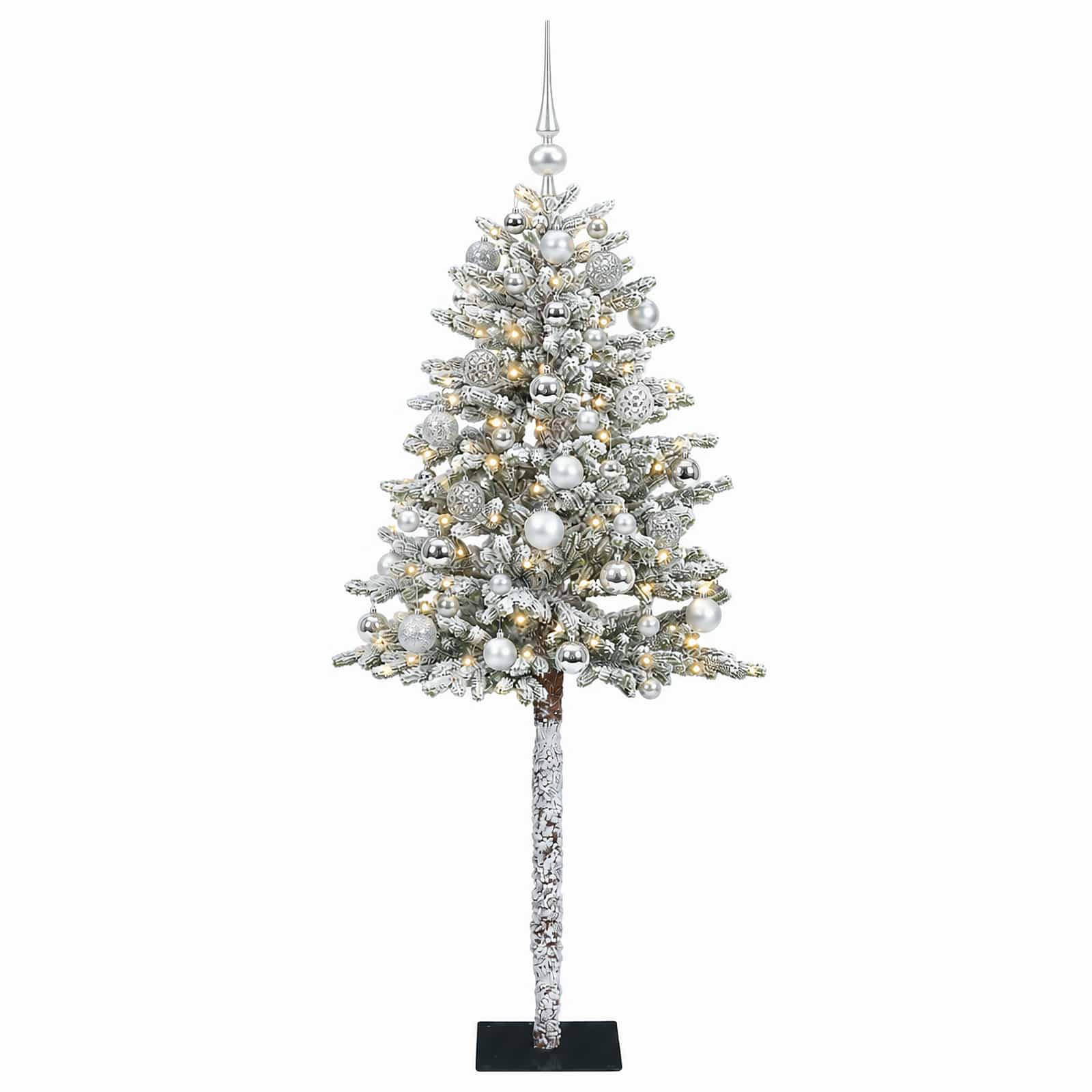 Umjetno božično drevo z okrasnimi kroglami 150 cm 150 LED