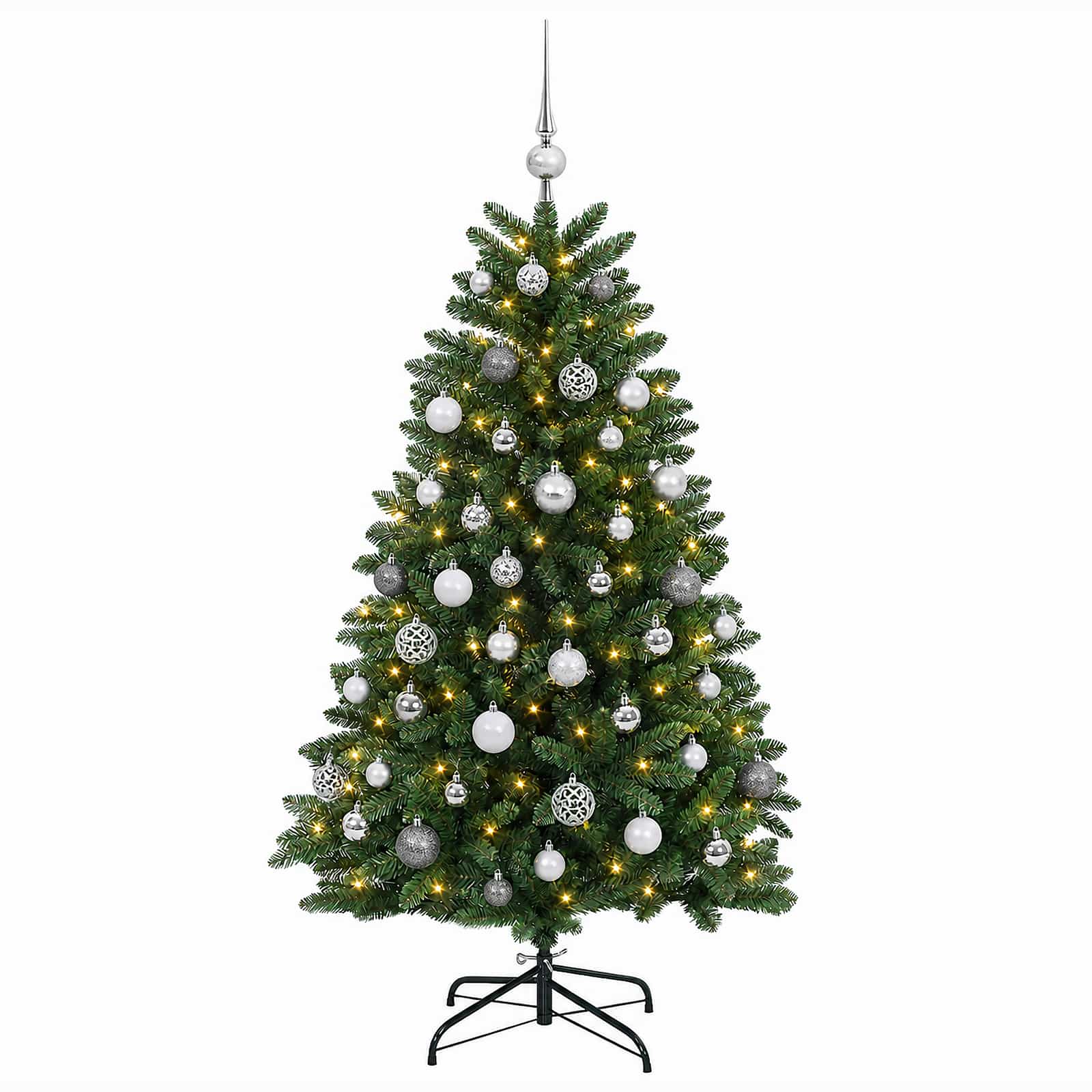 Umetno božično drevesce, srednje zeleno, z bunkicami 150 cm