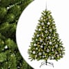 vidaXL Heleroheline kunstkuusk koos j&otilde;uluehtega 120 cm 150 LED-i